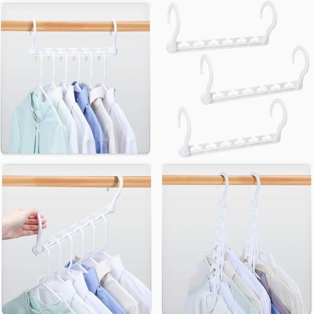 💐 3 for $15 space saver hangers pack of 6 in color white